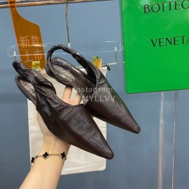 Bottega Veneta Autumn New Soft Sheepskin Flat Heel Sandals Brown