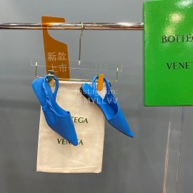 Bottega Veneta Autumn New Soft Sheepskin Flat Heel Sandals Blue