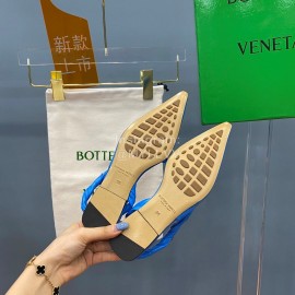 Bottega Veneta Autumn New Soft Sheepskin Flat Heel Sandals Blue