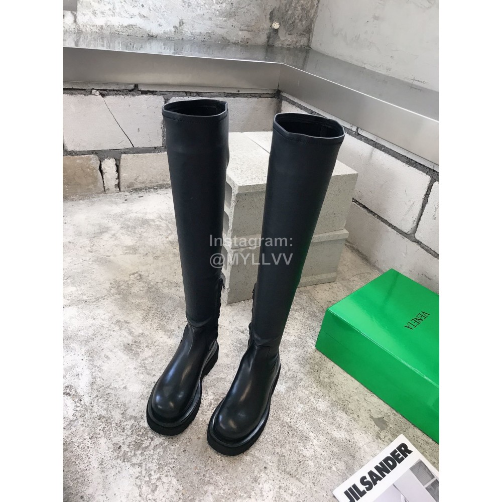 Bottega Veneta Autumn New Fashion Knee Elastic Boots For Women Black