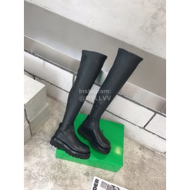 Bottega Veneta Autumn New Fashion Knee Elastic Boots For Women Black