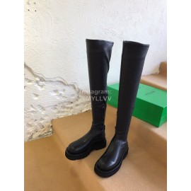 Bottega Veneta Autumn New Fashion Knee Elastic Boots For Women Black