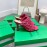 Bottega Veneta Spring Woven Sheepskin High Heel Slippers Rose Red