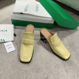 Bottega Veneta Spring Summer Square Head Alligator High Heel Sandals Yellow 