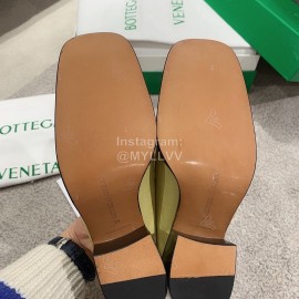 Bottega Veneta Spring Summer Square Head Alligator High Heel Sandals Yellow 