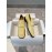 Bottega Veneta Spring Summer Square Head Leather Shoes For Women Yellow