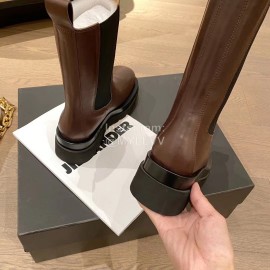 Bottega Veneta Classic Calf Leather Locomotive Boots For Women Brown