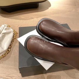 Bottega Veneta Classic Calf Leather Locomotive Boots For Women Brown