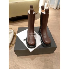 Bottega Veneta Classic Calf Leather Locomotive Boots For Women Brown