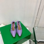 Bottega Veneta Spring Soft Sheepskin Pointed High Heels For Women Purple