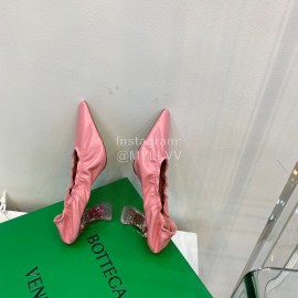 Bottega Veneta Spring Soft Sheepskin Pointed High Heels For Women Pink