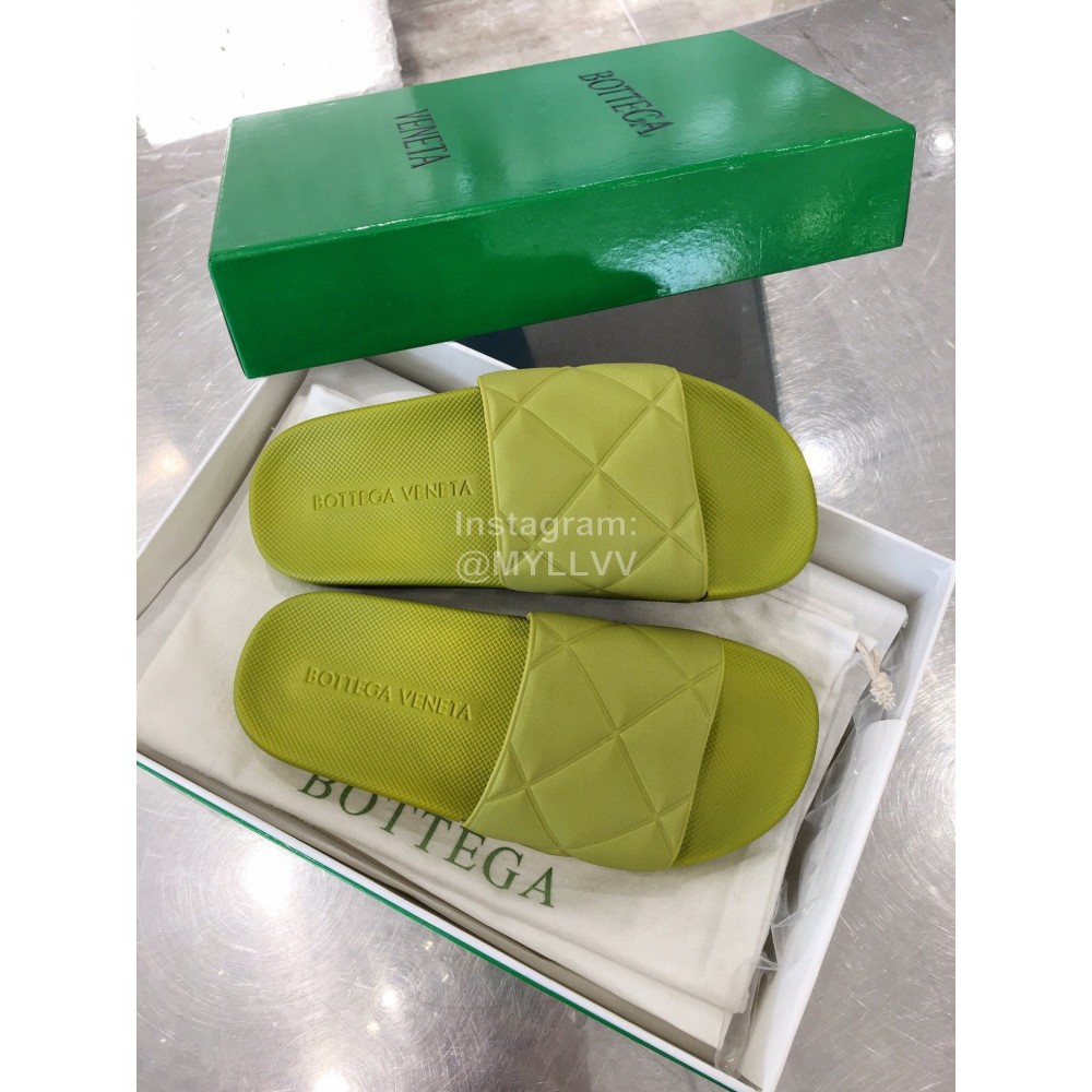 Bottega Veneta Spring Soft Sheepskin Slippers For Women Green