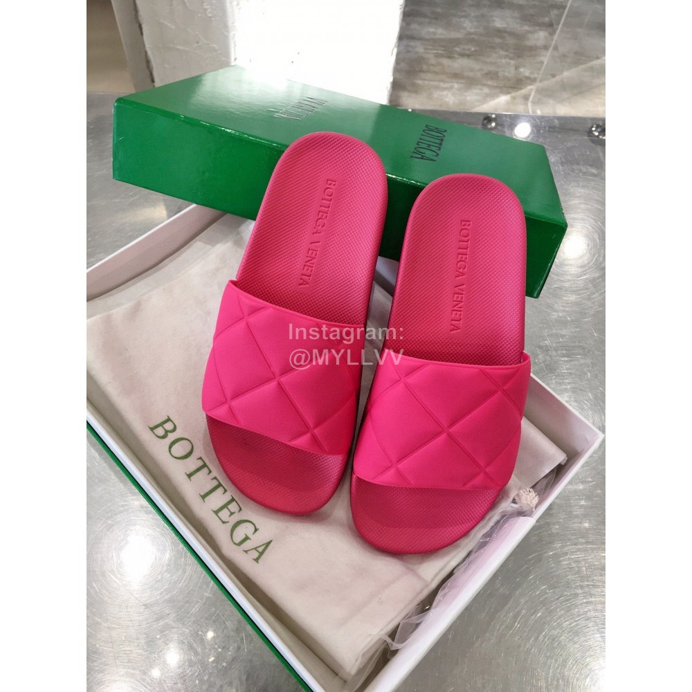 Bottega Veneta Spring Soft Sheepskin Slippers For Women Rose Red