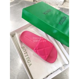 Bottega Veneta Spring Soft Sheepskin Slippers For Women Rose Red