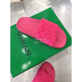 Bottega Veneta Spring Soft Sheepskin Slippers For Women Rose Red