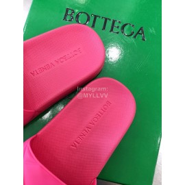 Bottega Veneta Spring Soft Sheepskin Slippers For Women Rose Red