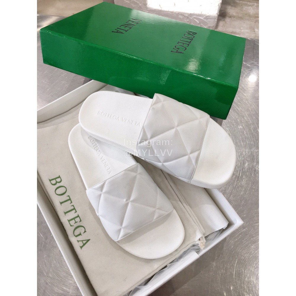 Bottega Veneta Spring Soft Sheepskin Slippers For Women White