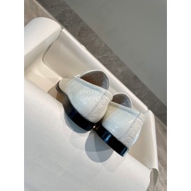 Bottega Veneta Spring White Crocodile Cattle Leather Shoes For Women