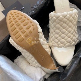 Bottega Veneta Spring New Plaid Woven High Heel Slippers For Women Beige