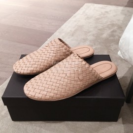 Bottega Veneta Spring New Woven Flat Heel Sandals For Women Khaki