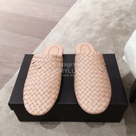 Bottega Veneta Spring New Woven Flat Heel Sandals For Women Khaki