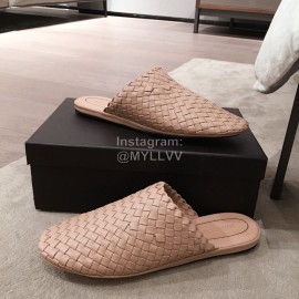 Bottega Veneta Spring New Woven Flat Heel Sandals For Women Khaki