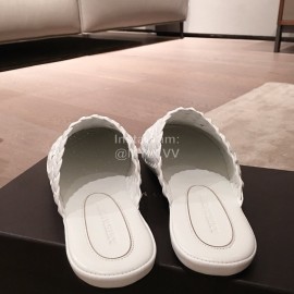 Bottega Veneta Spring New Woven Flat Heel Sandals For Women White