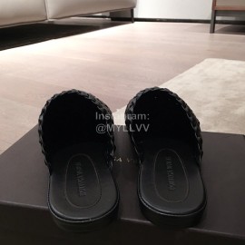 Bottega Veneta Spring New Woven Flat Heel Sandals For Women Black