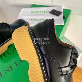 Bottega Veneta Vintage Cowhide Thick Soled Lace Up Shoes For Women Black