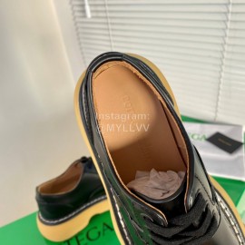 Bottega Veneta Vintage Cowhide Thick Soled Lace Up Shoes For Women Black