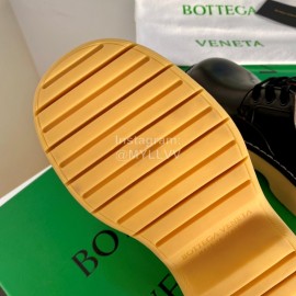 Bottega Veneta Vintage Cowhide Thick Soled Lace Up Shoes For Women Coffee