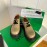 Bottega Veneta Vintage Cowhide Thick Soled Lace Up Shoes For Women Green