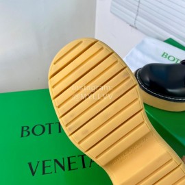 Bottega Veneta Cowhide Thick Soled Lace Up Shoes For Women Black