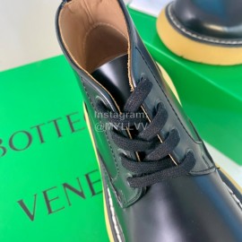 Bottega Veneta Cowhide Thick Soled Lace Up Shoes For Women Black