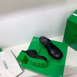 Bottega Veneta Autumn Winter New Calf Leather Thick High Heel Sandals Green