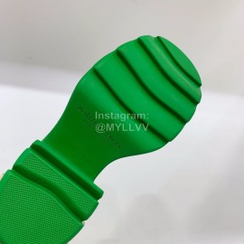 Bottega Veneta Autumn Winter New Calf Leather Thick High Heel Sandals Green