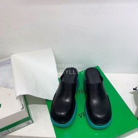 Bottega Veneta Autumn Winter New Calf Leather Thick High Heel Sandals Blue