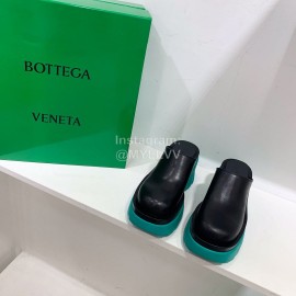 Bottega Veneta Autumn Winter New Calf Leather Thick High Heel Sandals Blue