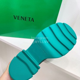 Bottega Veneta Autumn Winter New Calf Leather Thick High Heel Sandals Blue