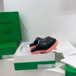 Bottega Veneta Autumn Winter New Calf Leather Thick High Heel Sandals Pink