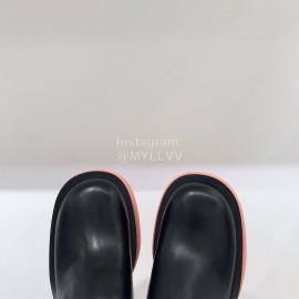 Bottega Veneta Autumn Winter New Calf Leather Thick High Heel Sandals Pink