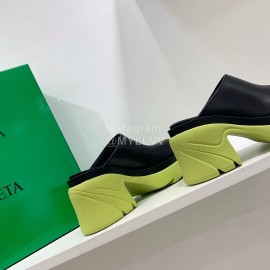 Bottega Veneta Autumn Winter New Calf Leather Thick High Heel Sandals Yellow