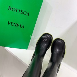Bottega Veneta Autumn Winter New Calf Leather Thick High Heel Long Boots Yellow