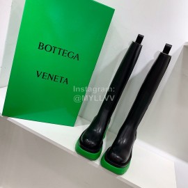 Bottega Veneta Autumn Winter New Calf Leather Thick High Heel Long Boots Green