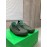 Bottega Veneta Pvc Rubber Lace Up Sneakers For Women Dark Green
