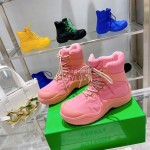 Bottega Veneta Fashion Waterproof Rain Boots For Women Pink