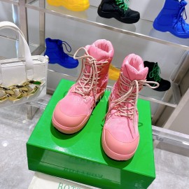 Bottega Veneta Fashion Waterproof Rain Boots For Women Pink