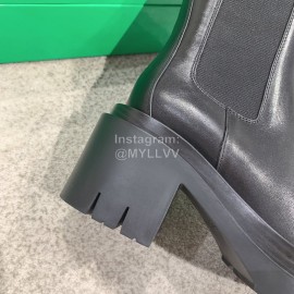 Bottega Veneta Autumn Winter Calf Leather Thick High Heeled Long Boots Black