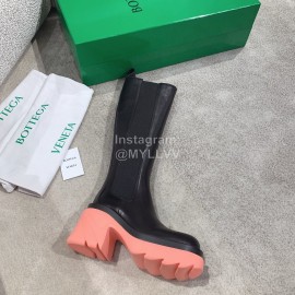 Bottega Veneta Autumn Winter Calf Leather Thick High Heeled Long Boots Pink