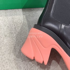 Bottega Veneta Autumn Winter Calf Leather Thick High Heeled Long Boots Pink